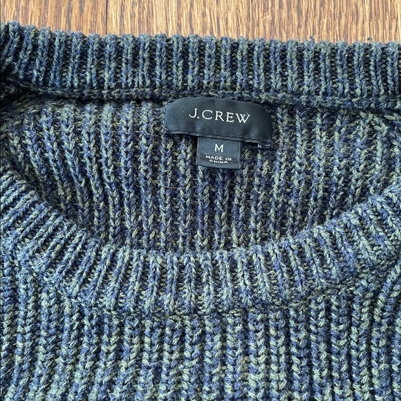 J Crew Men's Cotton Knit Raglan Sweater - Picture 2 of 2